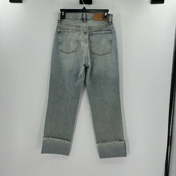 7 for all Mankind Women's Logan Stovepipe Jeans - Frost w/raw cut wide Cuff - 26 - Picture 9 of 9